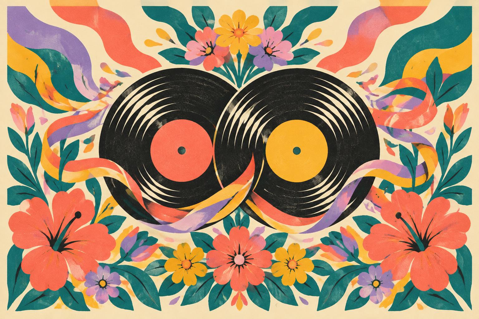Arte ilustrativa do evento Vinil em Festa — Casamento Demonstrativo